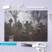 Papier Mousseline cimetière éffrayant (Artisanat)