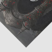 Papier Mousseline Cimetière gothique Gazebo avec des roses rouges la (Détail)