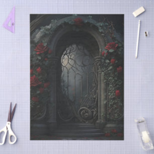 Papier Mousseline Cimetière gothique Jardin Rose