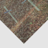 Papier Mousseline Cimetière gothique Traverse Brown Feuilles d'autom (Détail)