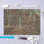 Papier Mousseline Cimetière gothique Traverse Brown Feuilles d'autom (Artisanat)