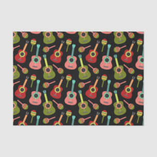 Papier Mousseline Cinco de Mayo Guitars Maracas Musique mexicaine
