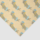 Papier Mousseline Cindy Bear tenant le parasol (Détail)