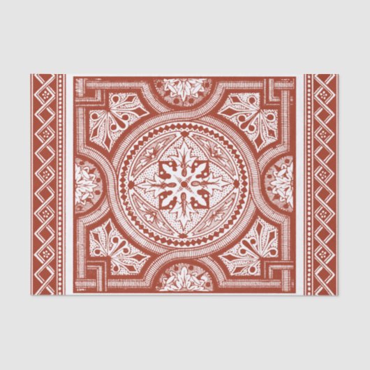 Papier Mousseline Cinnabar Woodblock IV (Recto)