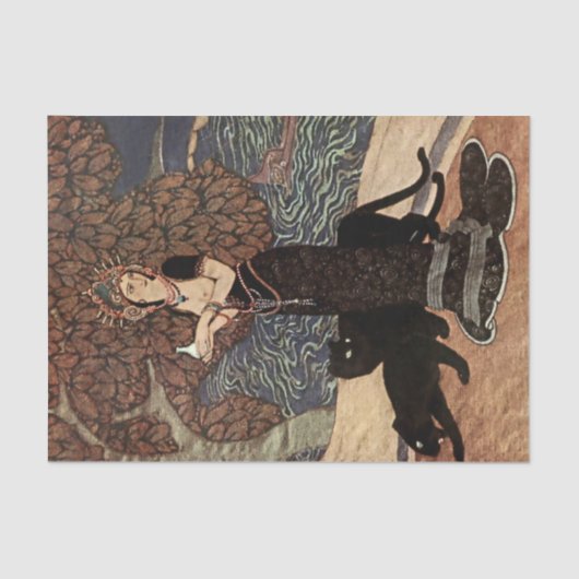 Papier Mousseline "Circe the Enchantress" par Edmund Dulac (Recto)