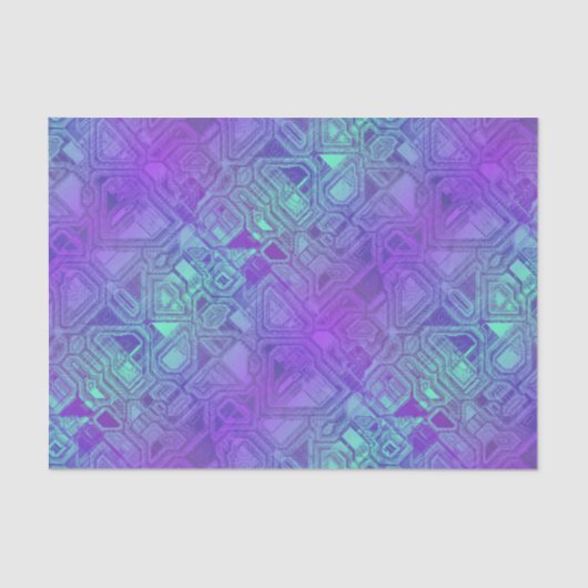 Papier Mousseline Circuits de bonbons - bleu baie : (Recto)