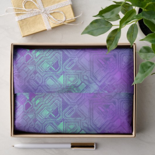 Papier Mousseline Circuits de bonbons - bleu baie : (Cadeau)