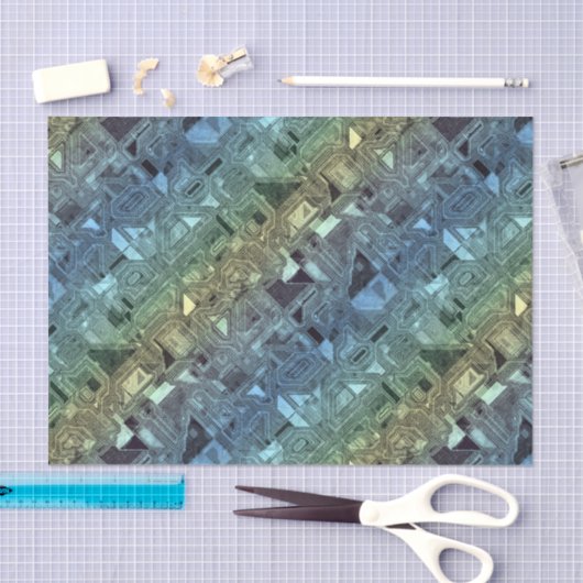 Papier Mousseline circuits de bonbons - citron vert : (Artisanat)