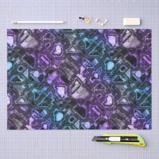 Papier Mousseline circuits gemstone - astro shadow : (Artisanat)