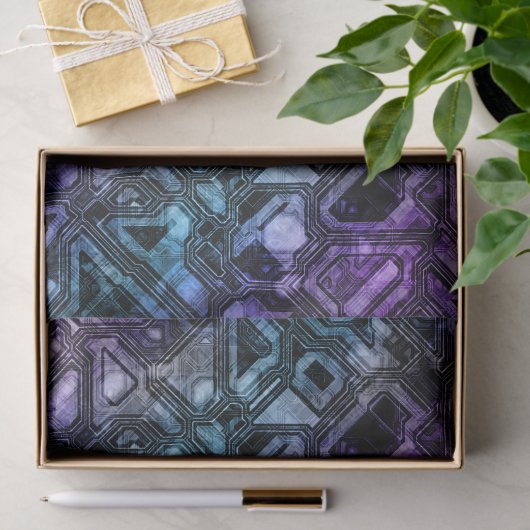 Papier Mousseline circuits gemstone - astro shadow : (Cadeau)