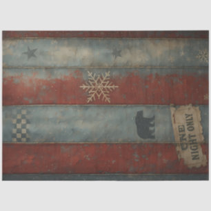 Papier Mousseline Cirque Arctique Carnaval Rustique Rayure Hiver 