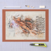 Papier Mousseline Citation de course de baril (Artisanat)