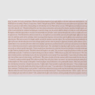 Papier Mousseline Citation de fierté et de préjudice