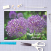 Papier Mousseline Citation de jardin violet Allium Flowers (Artisanat)