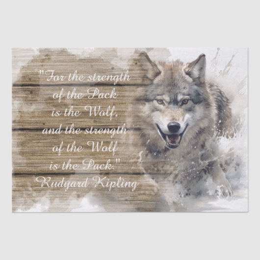 Papier Mousseline Citation de loup (Recto)