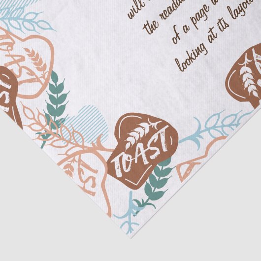 Papier Mousseline Citation de pain grillé modifiable (Détail)