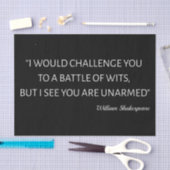 Papier Mousseline Citation De Shakespeare - Bataille De Wits (Artisanat)