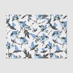 Papier Mousseline Citations de Pâques et Motif de lapin floral I