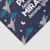 Papier Mousseline Citations de prière et de miracles (Détail)