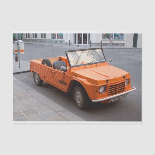 Papier Mousseline Citroen orange Mehari (Recto)