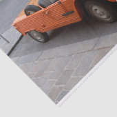 Papier Mousseline Citroen orange Mehari (Détail)