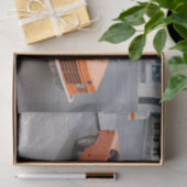 Papier Mousseline Citroen orange Mehari (Cadeau)