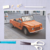 Papier Mousseline Citroen orange Mehari (Artisanat)