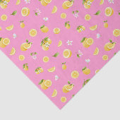 Papier Mousseline Citron Motif rose (Détail)