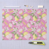 Papier Mousseline Citron rose Anniversaire Tissu Papier (Artisanat)
