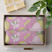 Papier Mousseline Citron rose Anniversaire Tissu Papier (Cadeau)