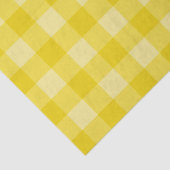 Papier Mousseline Citronade Jaune Tartan Lumineux Motif Plaid Imprim (Détail)