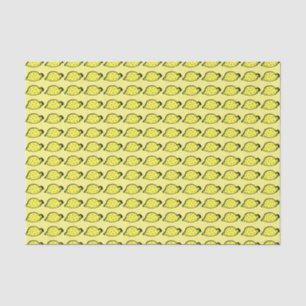 Papier Mousseline Citrons de dessin Motif Jaune