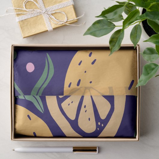 Papier Mousseline Citrons de rêve (Cadeau)