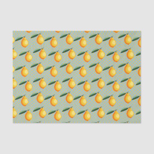 Papier Mousseline Citrons (Design 10 série Jaune/Orange) (Recto)