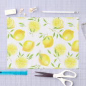 Papier Mousseline Citrons et feuilles (Artisanat)