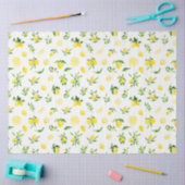 Papier Mousseline Citrons et Motif de feuillage (Artisanat)