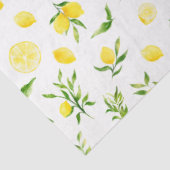 Papier Mousseline Citrons et Motif de feuillage (Détail)