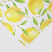 Papier Mousseline Citrons et motif feuille (Détail)