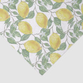 Papier Mousseline Citrons, Feuilles, Fleurs Cuisine Jardin Découpage (Détail)