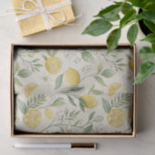 Papier Mousseline Citrons & Fleurs Papier Tissu Motif (Cadeau)