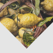 Papier Mousseline Citrons italiens dans un panier (Détail)