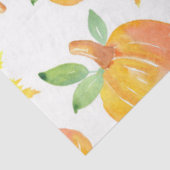 Papier Mousseline Citrouille aquarelle et Motif feuille d'érable (Détail)