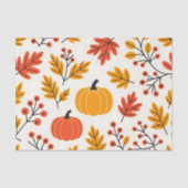 Papier Mousseline Citrouille Automne Berry Automne Quitte Motif (Recto)