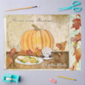 Papier Mousseline Citrouille Automne Hiver Récolte Café Décor Cuisin (Artisanat)
