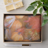 Papier Mousseline Citrouille Automne Orange Feuille Digital Sketch A (Cadeau)