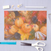 Papier Mousseline Citrouille Automne Orange Feuille Digital Sketch A (Artisanat)