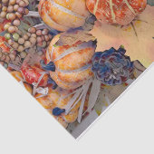 Papier Mousseline Citrouille Automne Orange Feuille peinture numériq (Détail)