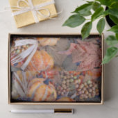 Papier Mousseline Citrouille Automne Orange Feuille peinture numériq (Cadeau)