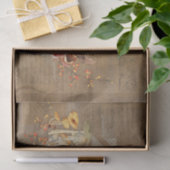 Papier Mousseline Citrouille Automne Orange Floral Champignons Décou (Cadeau)