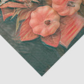 Papier Mousseline Citrouille Automne Orange Vert Rustique Pays (Détail)